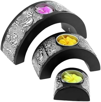 AeraVida Elephant-Driven Tealight Candle Holder Set