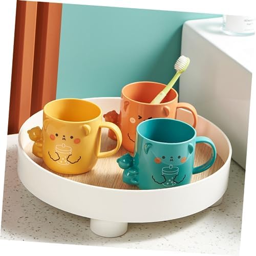 PRETYZOOM 2Pcs Cartoon Mouthwash Cup Cute Plastic Toothbrush Holder for Kids