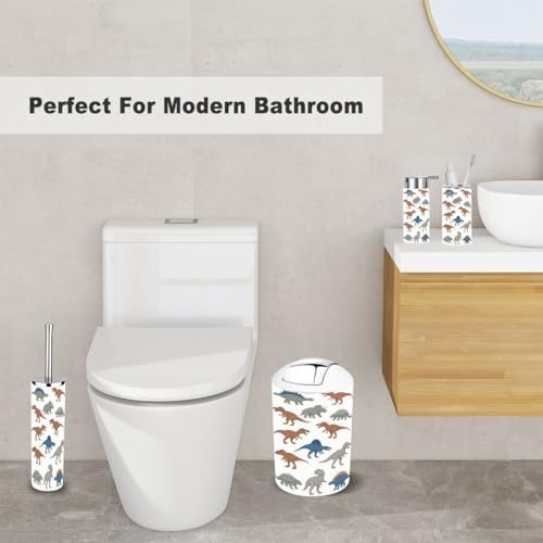 Cute Dinosaur Bathroom Accessory Set 6 Pieces