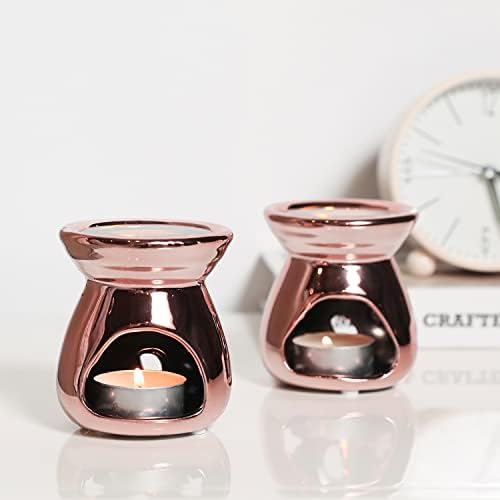 MyGift 2-Piece Aromatherapy Candle Holder Set with Modern Design