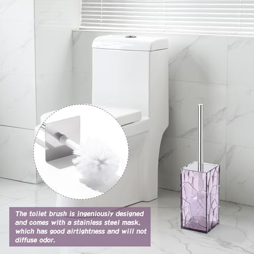 Rust-Free Acrylic Bathroom Accessories Set 5-Piece Lavender Purple