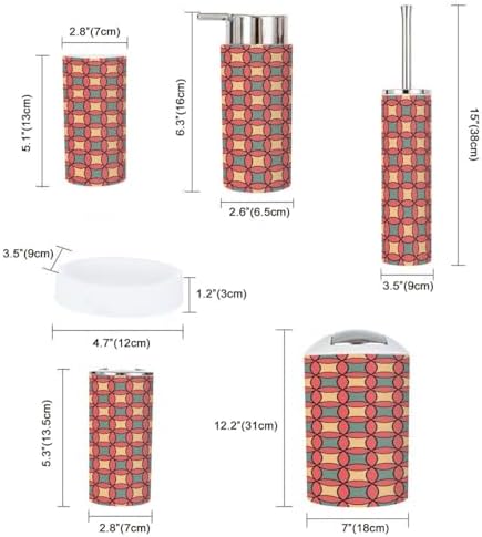 6-Piece Retro Bathroom Accessories Set