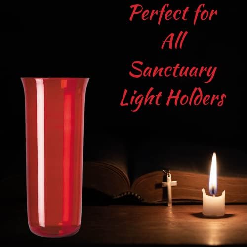 Needzo Red Glass Globe for Sanctuary Light Holder