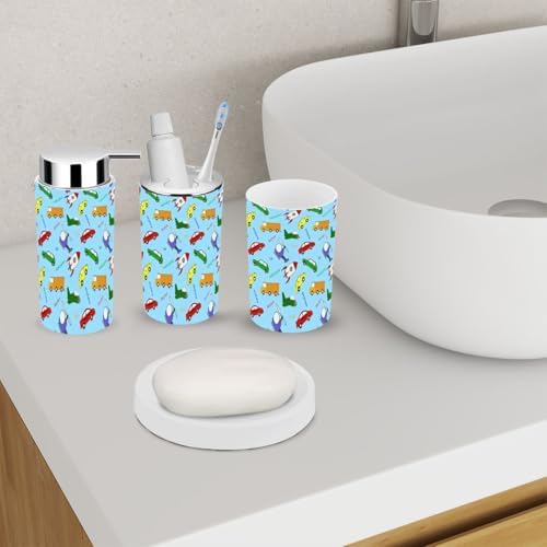6-Piece Bathroom Organizing Set for Kids Tissue Toothbrush Holders XNGJEMVWXO