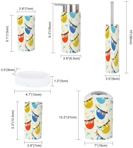 XNGJEMVWXO 6-Piece Bathroom Accessory Set