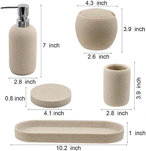 Modern 5-Piece Bathroom Accessory Set