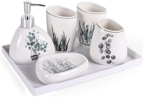 Luxury 6-Piece Ceramic Bathroom Set Modern Functional