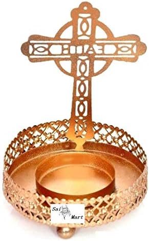 Traditional Jesus Cross Candle Holder DIWALI GIFT