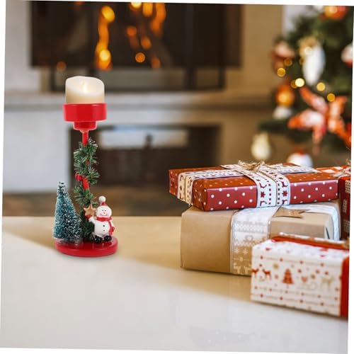 Mucklily Snowman Candle Holder Ornament - Christmas Party Decorations