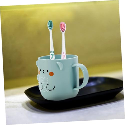 2Pcs Cute Plastic Cups for Boys - Toothbrush Holder Bear Design