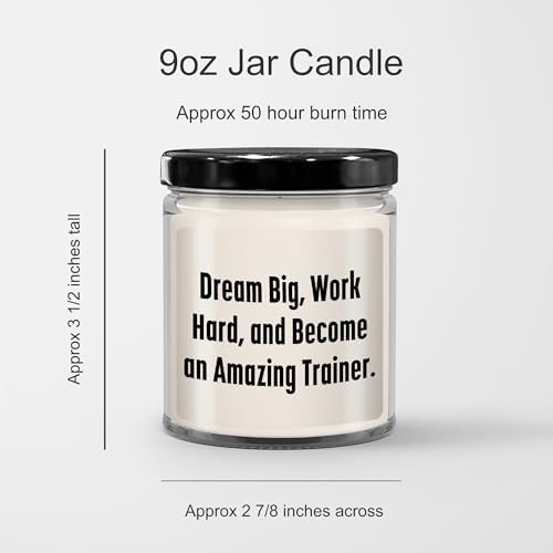 Valentines Day Gift for Trainers - 9oz Vanilla Soy Candle