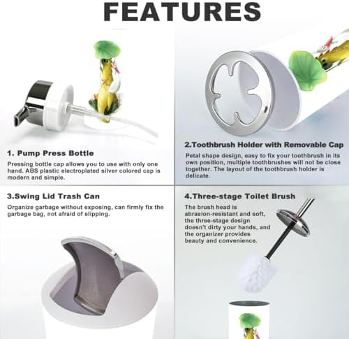 Funny Silly Friends Bathroom Accessories Set 6 Pcs