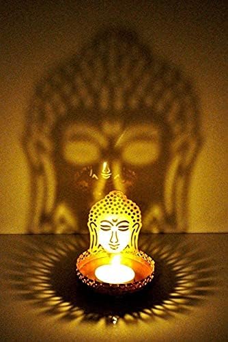 Traditional Buddha Tea Light Candle Holder Stand for HomeOffice
