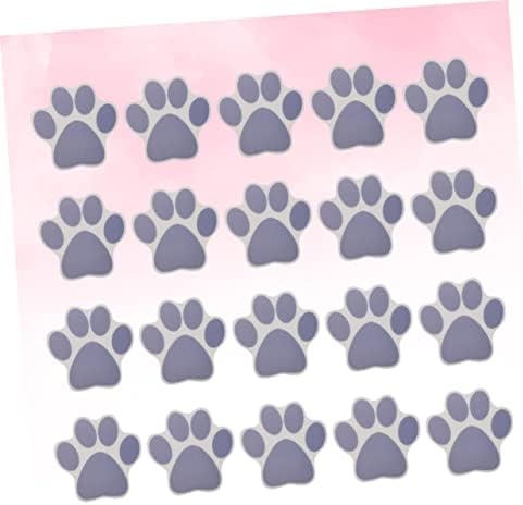ABOOFAN 20PCS Cartoon Dog Footprint Stickers for Bathtub