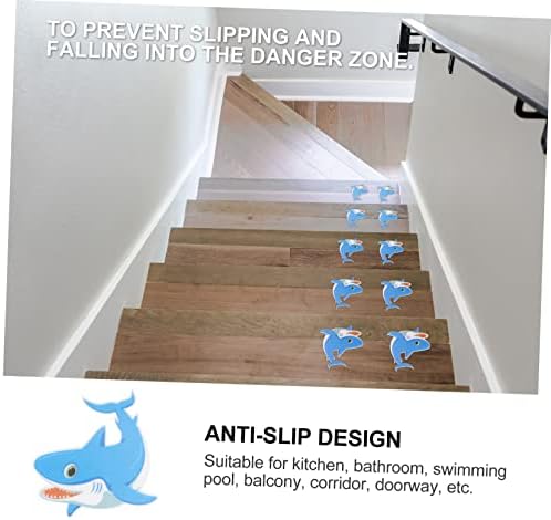 LIFKICH Shark Shape Adhesive Bathroom Sticker Set