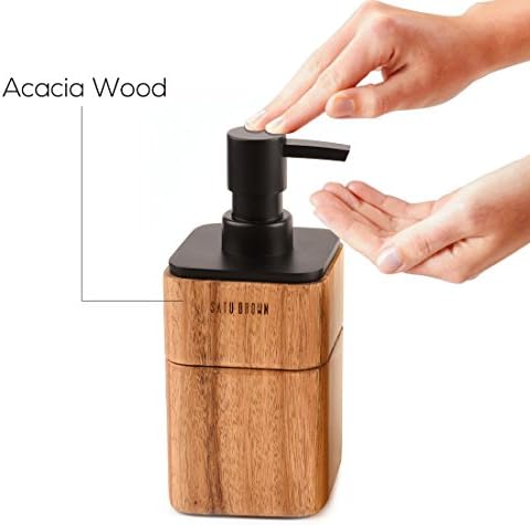 Bathroom Accessory Set 3-Piece Acacia Wood Rlegant Reusable and Eco-Friendly