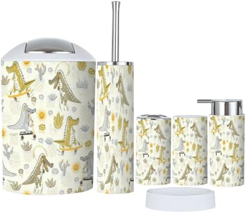 6-Piece Bathroom Accessories Set for Modern Bathrooms