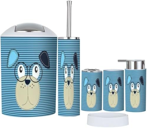 Cute Dog Head Bathroom Accessories Set for Kids