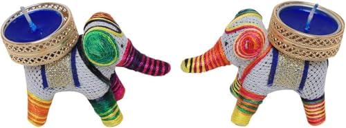 Elephant Tealight Holder Set for Decorative Lighting Accessories