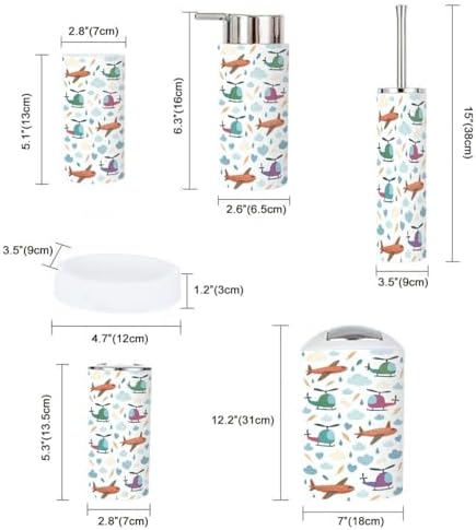 -feather cloud bathroom set for kids - 6-piece