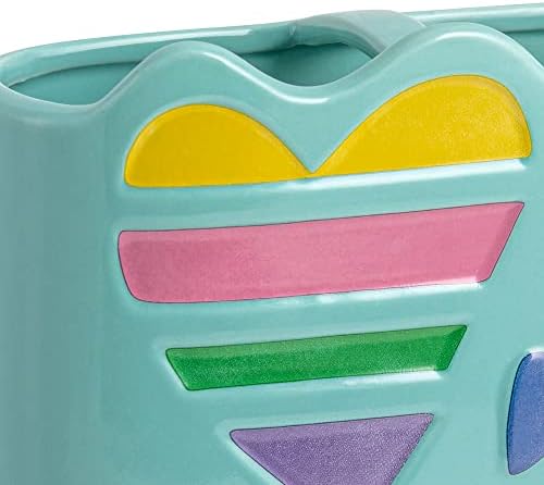 Allure Home Creation Rainbow Heart Ceramic Bath Accessory Set