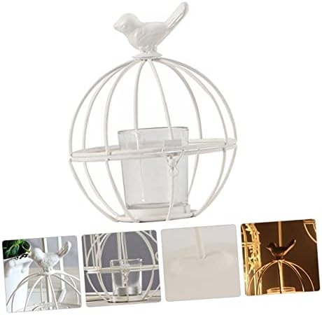 EPIGEIST Rustic Iron Candlestick Birdcage