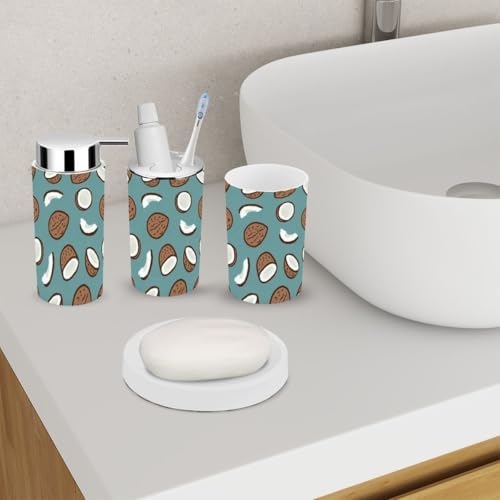 XNGJEMVWXO Relax Tropical Bathroom Accessories 6-Piece Set