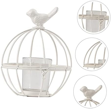 EPIGEIST Rustic Iron Candlestick Birdcage