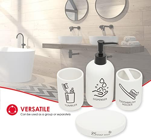 Home Basics Hygiene 4-Piece Dolomite Bath Set