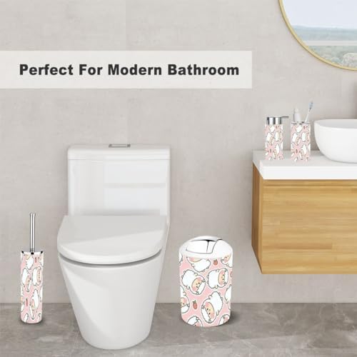 6-Piece Bath Accessory Set for Kids Farm Animal Design