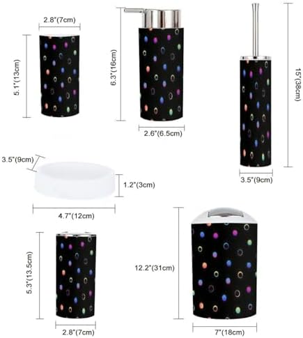 6-Piece Modern Bath Essential Set for Durable Organizations