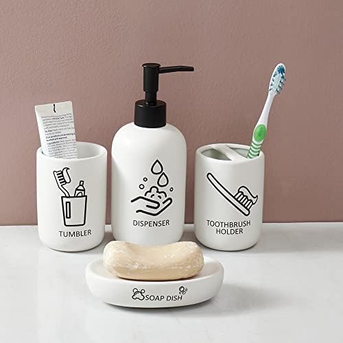 Home Basics Hygiene 4-Piece Dolomite Bath Set