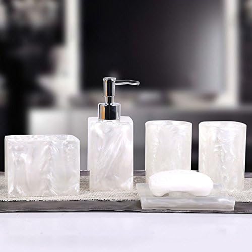 5-Piece Resin Bathroom Accessory Set
