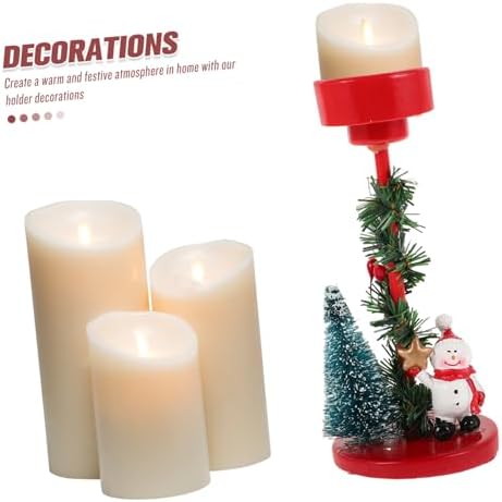 Snowman Holiday Candlestick Holder Decorations