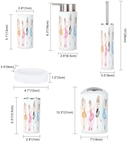 Cute Ballerina Bathroom Set