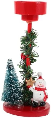 Snowman Holiday Candlestick Holder Decorations