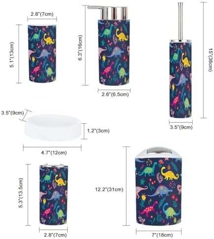 Bathroom Accessories Set Dinosaur Rocks Kids Style