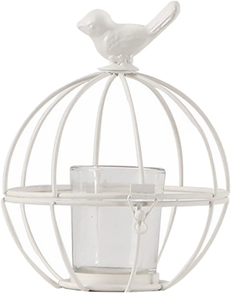 EPIGEIST Rustic Iron Candlestick Birdcage