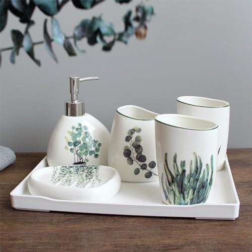 Luxury 6-Piece Ceramic Bathroom Set Modern Functional