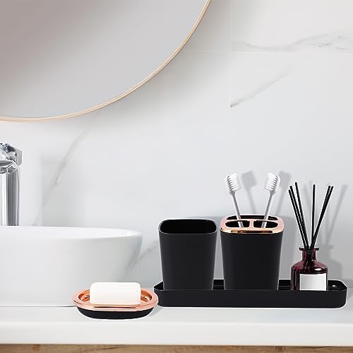 XLHOMO Black Bathroom Accessory Set 9 Piece