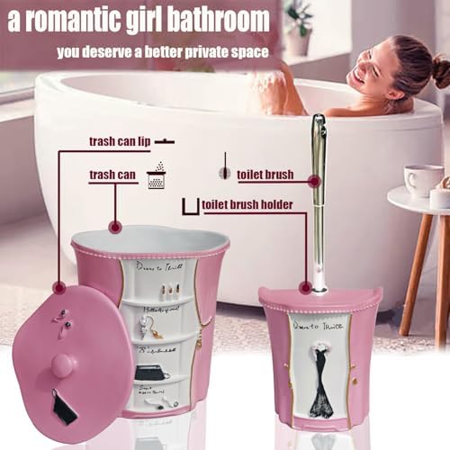 LUANT Pink Bathroom Set