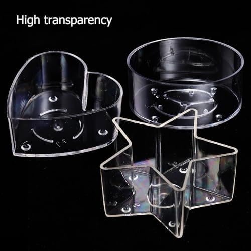 40pcs Plastic Clear Tealight Candle Cup Holders with 100 Wick