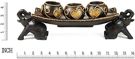 Thai Elephant Tray Candle Holder