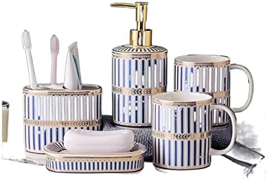 OXOAMP Porcelain Soap Dispenser Set for Bathroom