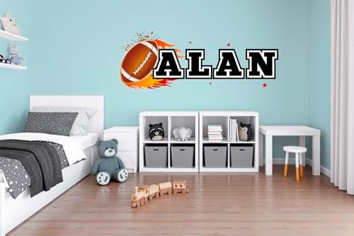 Custom American Football Decal for Kids Rooms