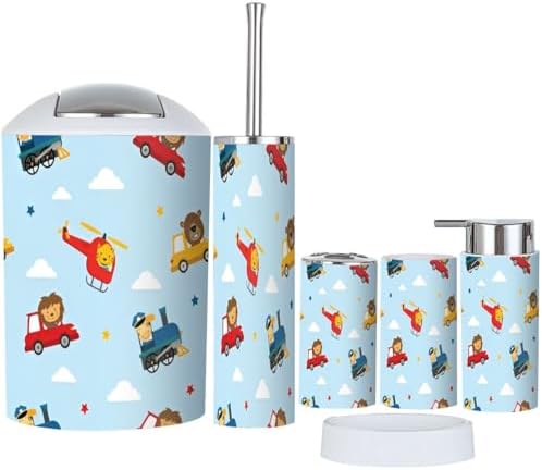 Bathroom Accessory Set 6 Piece Durable