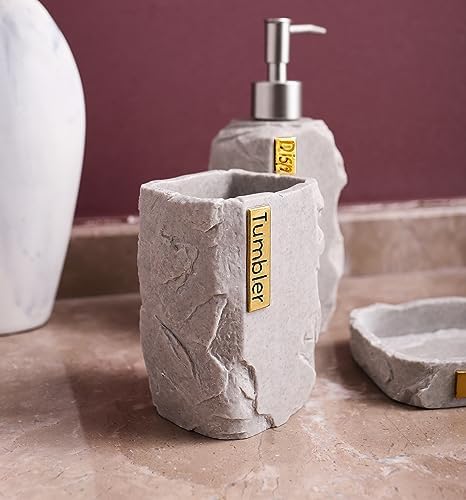 Hymmah Marble Bathroom Accessories Set
