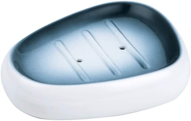 Inktus Gradient Blue 5-Piece Bath Set Ceramic soap dispenser and accessories