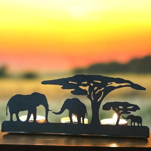 Safari Elephant Candle Holder