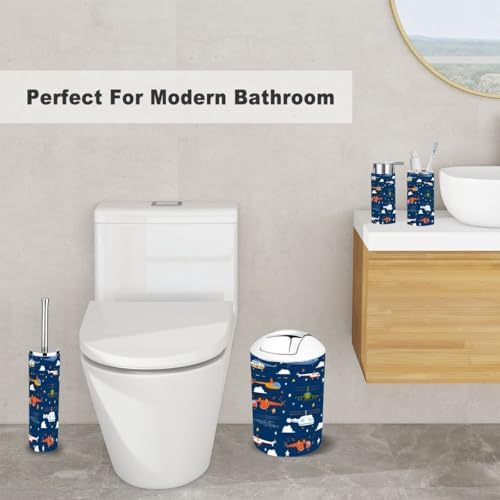 6 Piece Bathroom Accessory Set Cute Cartoon Design